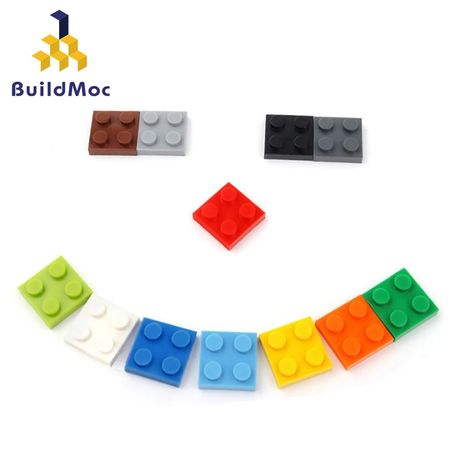 100pcs DIY Building Blocks Thin Figures Bricks 2x2 Dots Educational Creative Size Compatible With lego Plastic Toys for Children