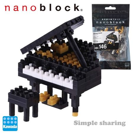 New Kawada Nanoblock Grand Piano NBC-146 170 Pieces Diamond Building Blocks Creative Mini Bricks Toy For Children Collectibles