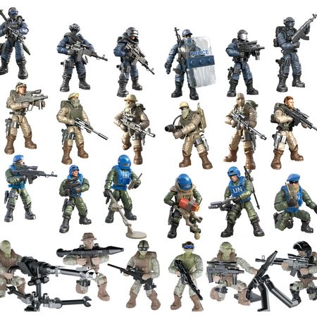 6 Style Mini Soldier Set  Figurines with Building Blocks Gun Army Compatible All Major Brands Military Series Gift for Chirldren