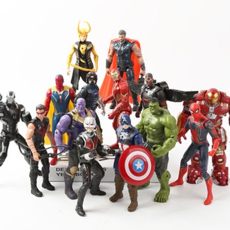 Marvel Avengers 3 infinity war Movie Anime Super Heros Captain America Ironman hulk LED Superhero Action Figure Toys 16CM PVC