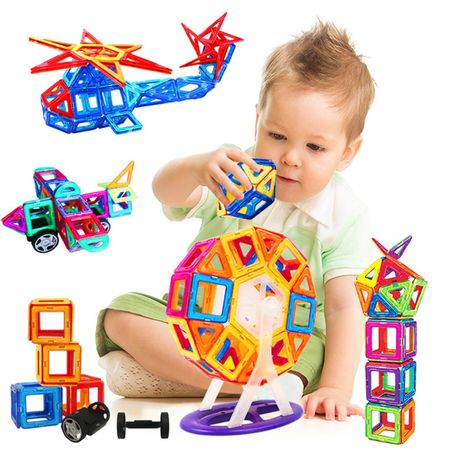 Mini Magnetic Designer Construction Set Model & Building Toy Plastic Magnetic Blocks Educational Toys For Kids Gifts