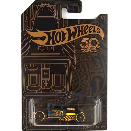 Hot Wheels Car collective Edition 50th Anniversary Black Gold Metal Diecast limited gift Toys Vehicle For Children Juguete FRN33