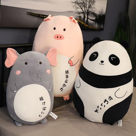 60-80cm Giant Cute Panda Dog Elephant Pig Penguin Plush Pillow Sofa Cushion Soft Animals Doll Stuffed Baby Toys Kids Girls Gift