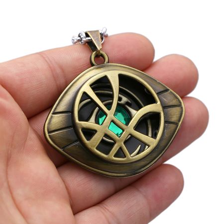 Marvel Avengers Doctor Strange Infinity Time Stones Necklace Keychain Figure Model Toys