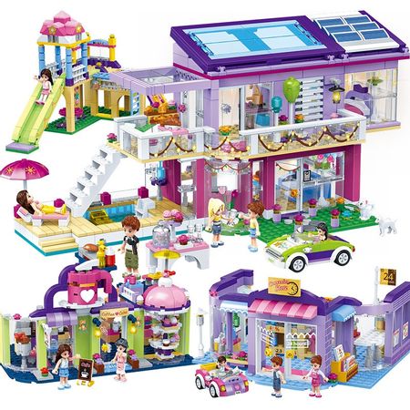 Princess Series Models Building Blocks Compatible Legoed Girls Club Ferris Wheel Girls Model Bricks Toys Christmas Gifts