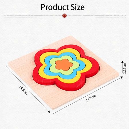 New Colorful Montessori Geometric Shape Board Jigsaw Puzzle Wood Learning Toy Baby Boy Girl Educational Wooden Toys for Children