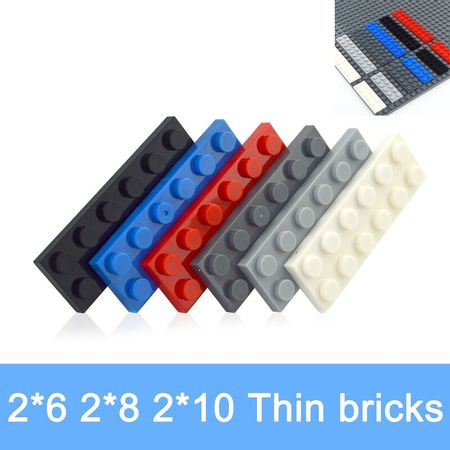 2x6 2x8 2x10 Dots Thin Figures Bricks multiple color Educational Creative Size DIY Bulk Set Building Blocks Classic Parts