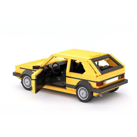 Buildmoc Racing Car Blocks Yellow Sonic  Golf  MK1 Compatible lego technic Toys for children Super Car Model