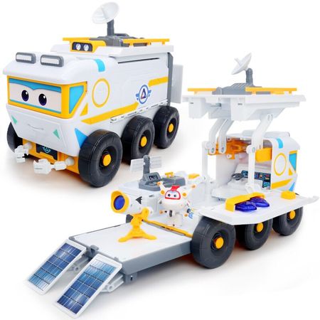 Genuine AULDEY Super Wings Ledi deformation robot toy police station and a lot of flight maintenance base toys for children gift