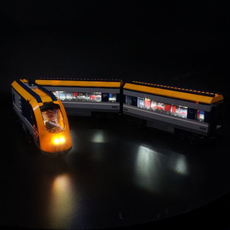 LED Light Kit Technic Fit Lego 60197 Standard Version City Passenger Train Building Blocks for Light Up Blocks Toy (only Light )