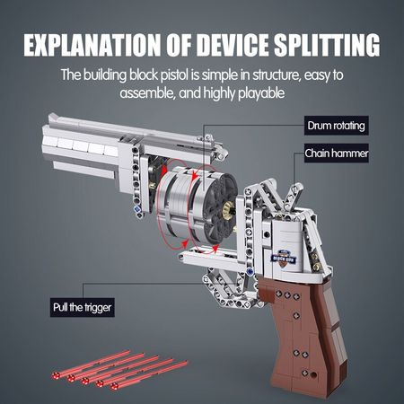City Police SWAT Weapon Revolver BuildingBlocks Creator Technic Military WW2 Pistol Gun Model Bricks Educational Toys for Boys