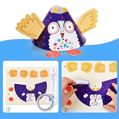 3D Origami Paper Book Children DIY Handmade Colorful Puzzle Toys Educational Animal Art Kids Origami Papercraft Tools Toy Xmas