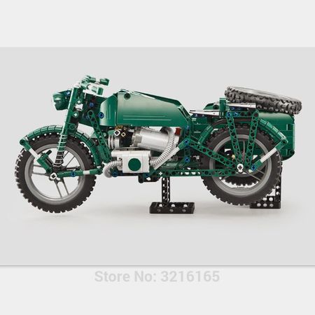 629pcs WarII 3 Wheel RC Motorbike Building Blocks Set 2pcs Motor Battery Box Bricks Apply to Major Brands  technic Toys Gift Kid