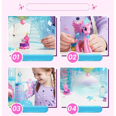 Original Brand My Little Pony Toys Friendship is Magic Castle Crystal Suit For Little Baby Christmas Birthday Gift Girl Bonecas