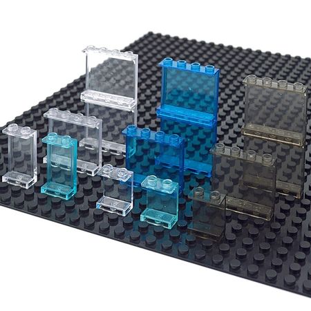 Window Frame City Building Blocks 1x2 1x4 Glass Transparent Panel House Parts Wall MOC Bricks Construction Toys Compatible 4215