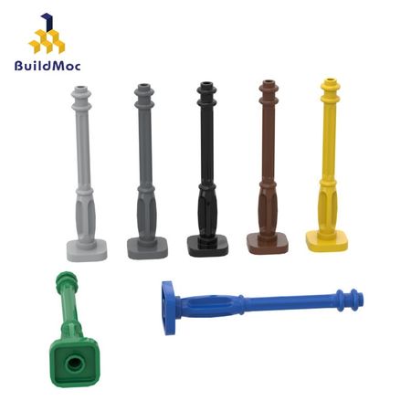 BuildMOC Compatible Assembles Particles 11062 lamp post Building Blocks Parts DIY LOGO Educational Tech Parts Toys