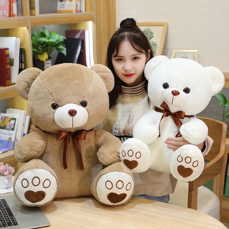 1pc 35-60CM Kawaii Plush Teddy Bear Toys Stuffed Animal Brown Bow-Knot Bear Dolls Soft Pillow Christmas Decor Gift for Baby Girl
