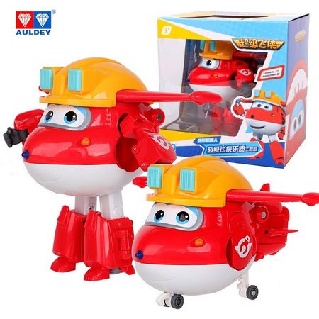 AULDEY Super Wings Transforming Rescue Robot JETT/DIZZY/DONNIE Action Figures Toy Birthday Gift, Height around 15cm