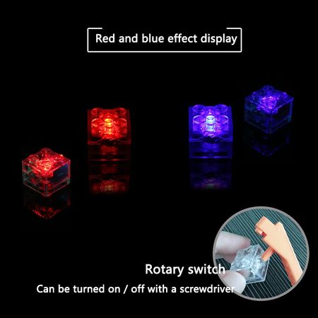 5pcs 2x2 dot LED Light Up Colorful Accessories Classic Brick Education Light-Emitting Compatible All Brands Building Blocks Kid
