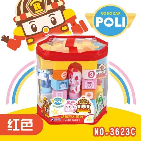 ROBOCAR POLI educational large particle building block toy multifunctional assembling early education toy as a gift for children
