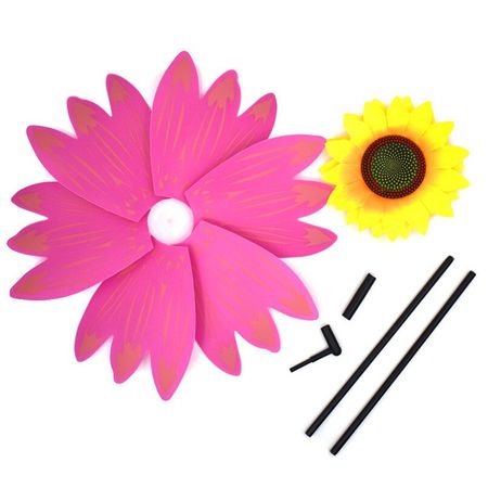 36CM 1PC Sunflower Windmill Toys for Girls Turntable Classic Outdoor Sports Garden Toy Children DIY Handmade Cartoon Decoration