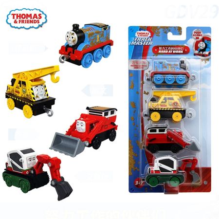 Trackmaster Diecast Thomas and Friends Train Alloy 4 Loaded Boys Toys for Kids Car Genuine Carriage Children Toy Red Truck Gift