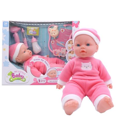 16Inch 40cm Reborn Doll speak and glow sick Doll lifelike reborn babies Evade glue dolls toys for children xmas gifts for kids