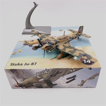 1/72  German Stuka JU-87 Dive Bomber Combat Aircraft Model  Diecast Metal Fighter Plane Model Kids Toys Gift