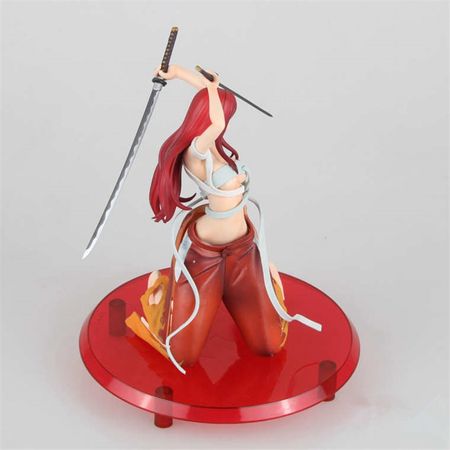 Anime Fairy Tail Erza Scarlet Prepainted Sexy Girl PVC Action Figure Collectible Model Toy Doll Gift 20cm