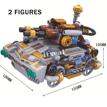 314pcs Creator Fit Lego Tank Expert Model Building Blocks City Age of Steam Series PUBGed Military Action Figures Bricks Toys