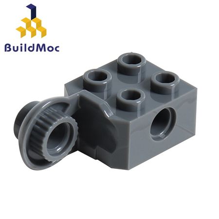 BuildMOC 48171 2 x 2 Pin Holes and Rotation Joint Ball Half For Building Blocks Parts DIY LOGO Educational Tech Parts Toys