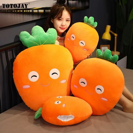 55CM Cartoon Carrot Stuffed Plush Toy Doll Vegetable Soft Pillow Cushion Gift 