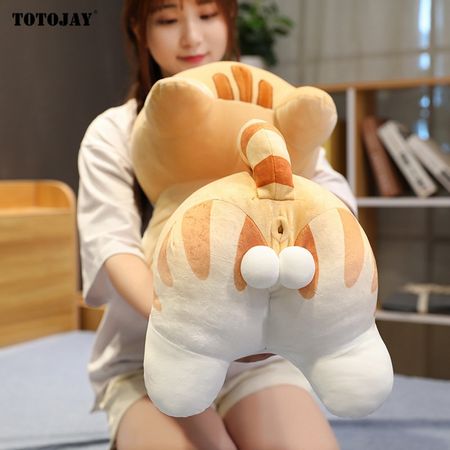 1pc 40cm Funny Butt Cat Pillow Cute Animal Stuffed Plush Toy Doll for Kids Lovely Soft Sleep Pillow Gift for Girl