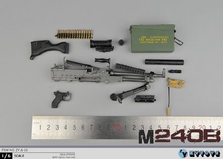 1/6 ZYTOYS ZY16-10 ZY16-09 M240B Machine Gun Weapon Toy 12'' Solider model