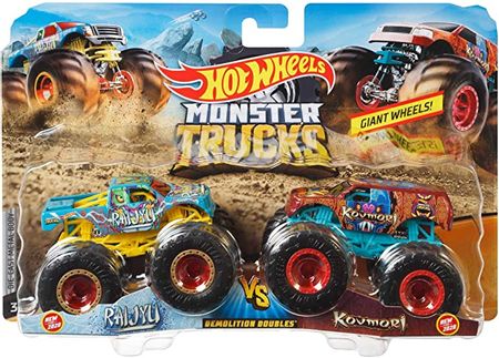 Original Hot Wheels Monster Trucks 1:64 2PCS Collection Hotwheels Car Toy Toys for Boys Hot Wheels Car Giant Wheels Diecast Car