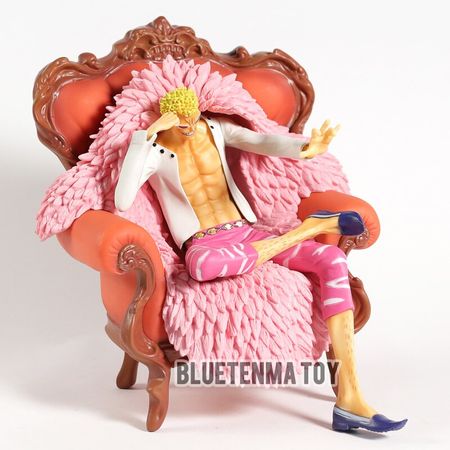 Anime ONE PIECE GK Throne Donquixote Doflamingo in a Sofa sitting Figure Model Toys