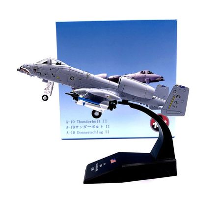 1:100 Scale Fairchild Republic A-10 Thunderbolt II Warthog Fighter Diecast Metal Plane Military Model Toys Kids Birthday Gift