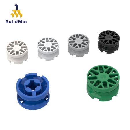 BuildMOC Compatible Assembles Particles 93595 Eight Star Small Wheel 11mm Building Blocks Parts DIY LOGO Educational Tech Toys