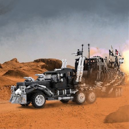Modified truck lepining Technic Series War Rig Mad-Max-Movie Collection Model Building Blocks Kits Set Bricks Toys