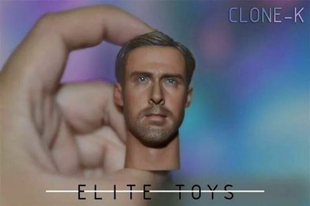 1/6  ELITE TOYS Ryan Gosling Male Head Sculpt Carving Fit 12'' Action Figure Body