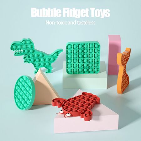 Push Bubble Fidget Sensory Toy Autism Special Needs Stress Reliever Decompression Fidget Reliver Stress Child Soft Squeeze Toys
