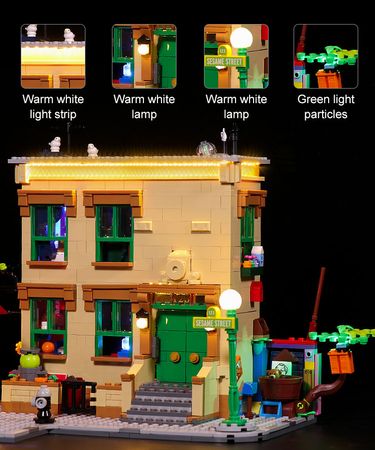 Vonado LED Light Kit Fit Lego 21324 Sesame Street Lighting Idea Building Blocks for Light Up Your Blocks Toy (only Light )