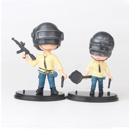 8Pcs/set PUBG Game Playerunknowns Battlegrounds Master 98K M416 PVC Action Figure Collectible Model Toys