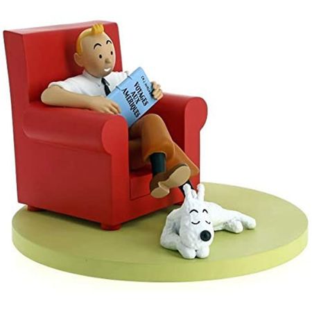The Adventures of Tintin Sofa Red With Snow Action Figure Toy Doll Brinquedos Figurals Collection Model Gift