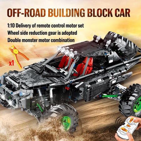 1233Pcs City Off-road Technic RC Racing Car Building Blocks MOC Creator Remote Control Vehicle Model Bricks Toys for Children