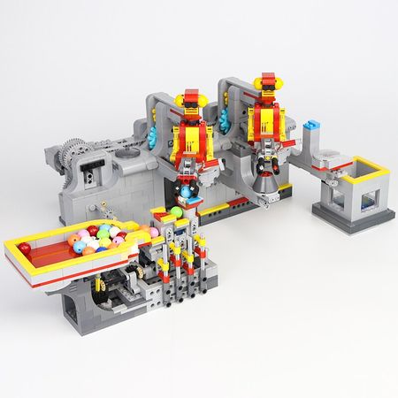 Engineering Toy Building Blocks Automatic Motor Robot For Mechanical Transportation Assembly Line Block Constructor DIY Children