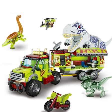 Jurassic DIY Park Fit Lego Movie T. Rex Rampage Building Blocks Friends Figure Tyrannosaurus Velociraptor Bricks Toys Xmas Gifts