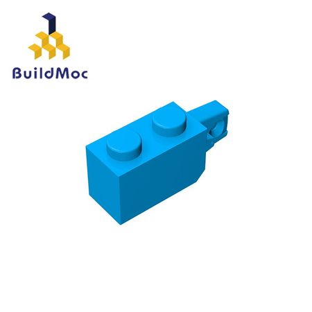 BuildMOC Compatible Assembles Particles 30364 Hinge Brick 1 x 2 For Building Blocks Parts DIY LOGO Educational Tech Parts Toys