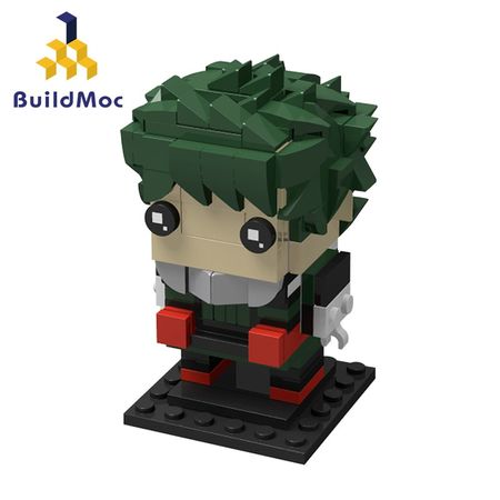 Buildmoc Stranger Hero Academia Toys Collection Green Yellow Mini Building Blocks Cartoon Characters Assemble Kids Gifts
