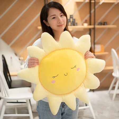 Cute Sun Cloud Shape Plush Pillow Stuffed Soft Creative Plush Sky Toys Car Pillow Home Decor Kids Toy Room Decor Baby Girl Gift